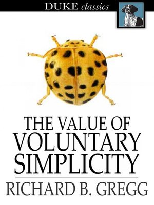 The Value of Voluntary Simplicity - ebook